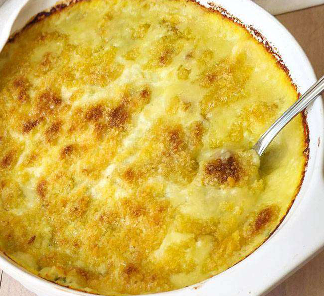 Bacalhau gratinado com batatas